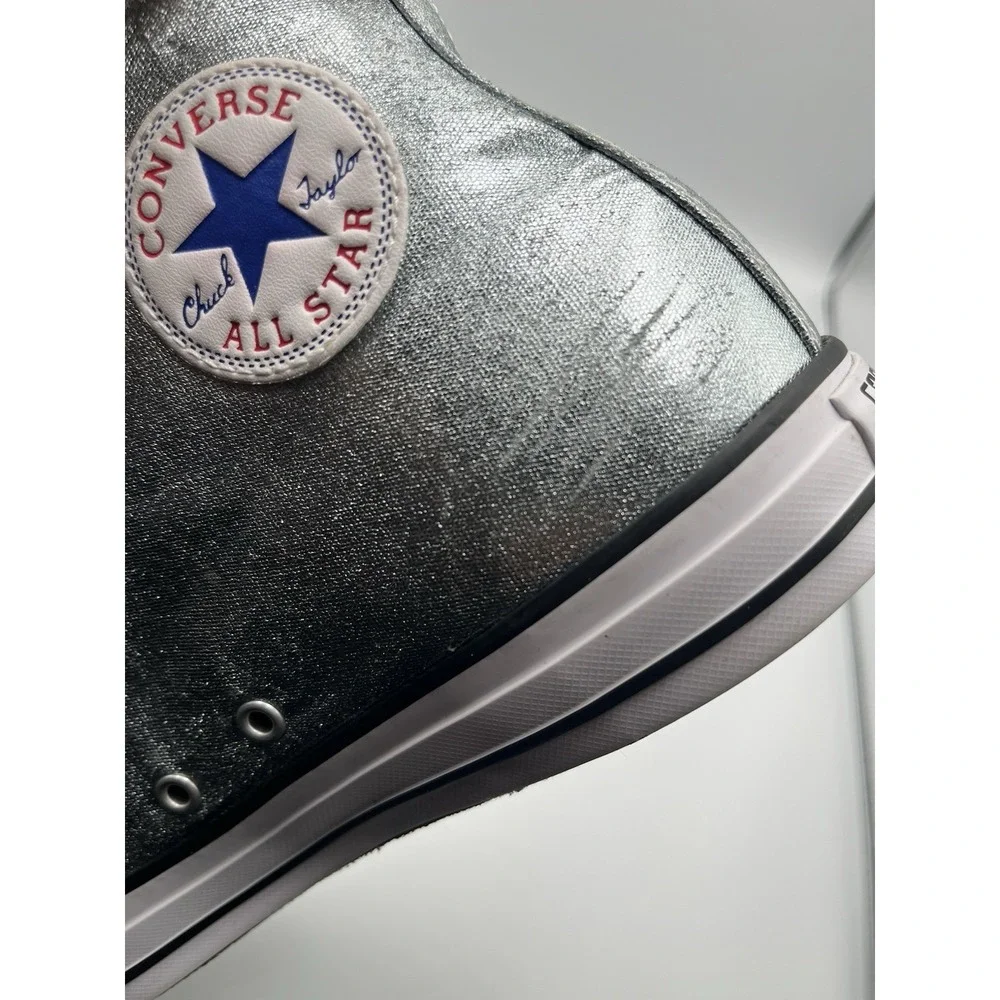Converse Chuck Taylor‎ Hi Icy Blue Glacier Metallic High Top Mens 10 Womens 12